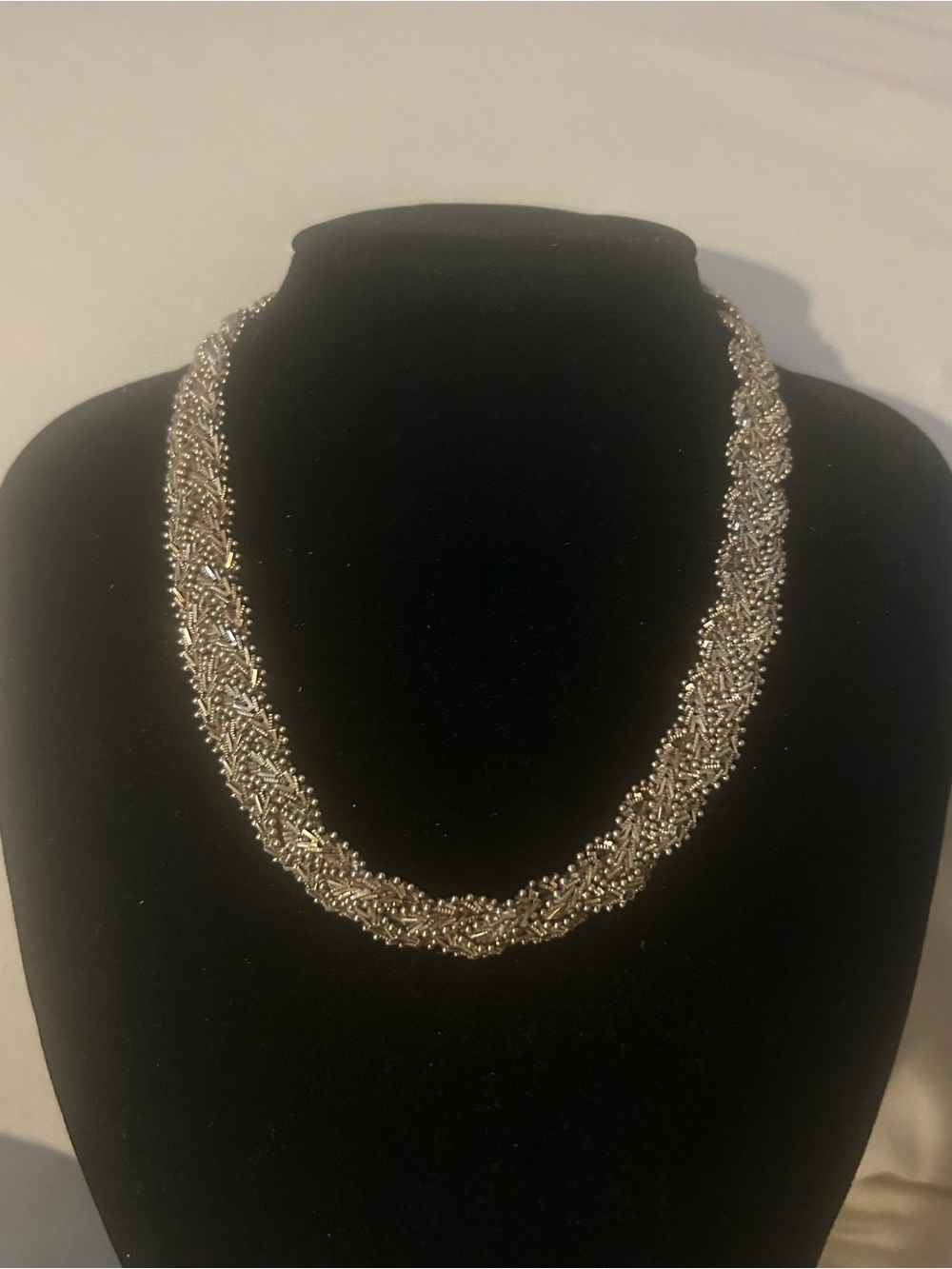 Vintage MS100 925 Sterling Silver Mexico Wire Wrapped Braided Necklace 95g 18”